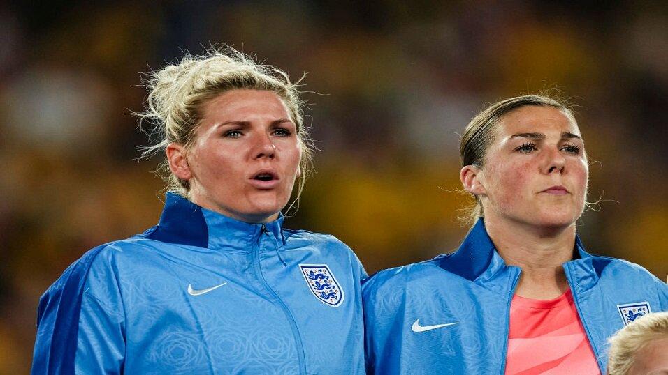 England Women's Millie Bright and Mary Earps